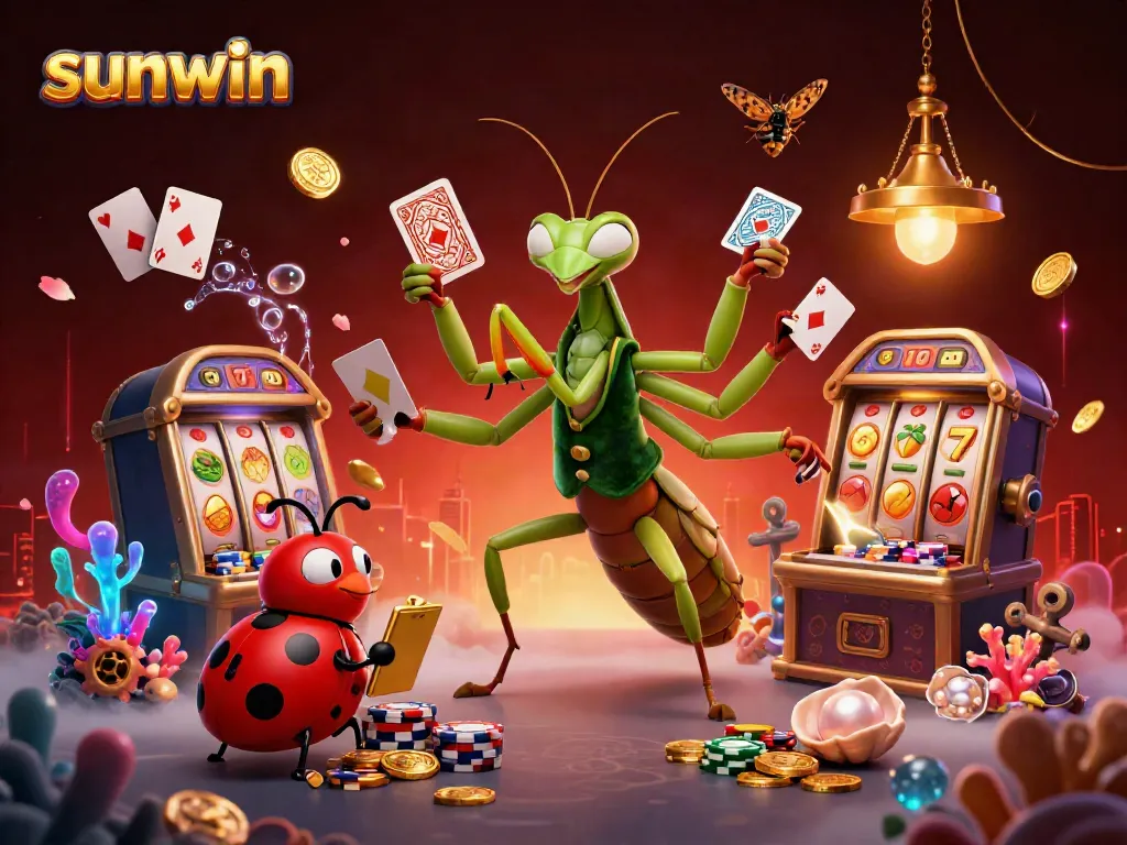Experience thrilling gameplay with sunwin's captivating casino scene featuring vibrant characters and dynamic elements.