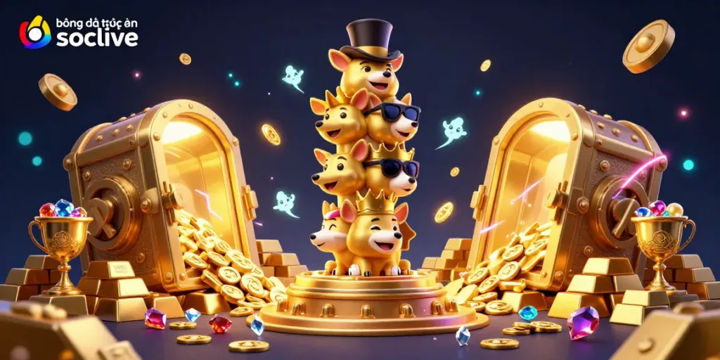 Engage with bóng đá trực tuyến socolive vibrant scene of golden treasures and dynamic casino elements.